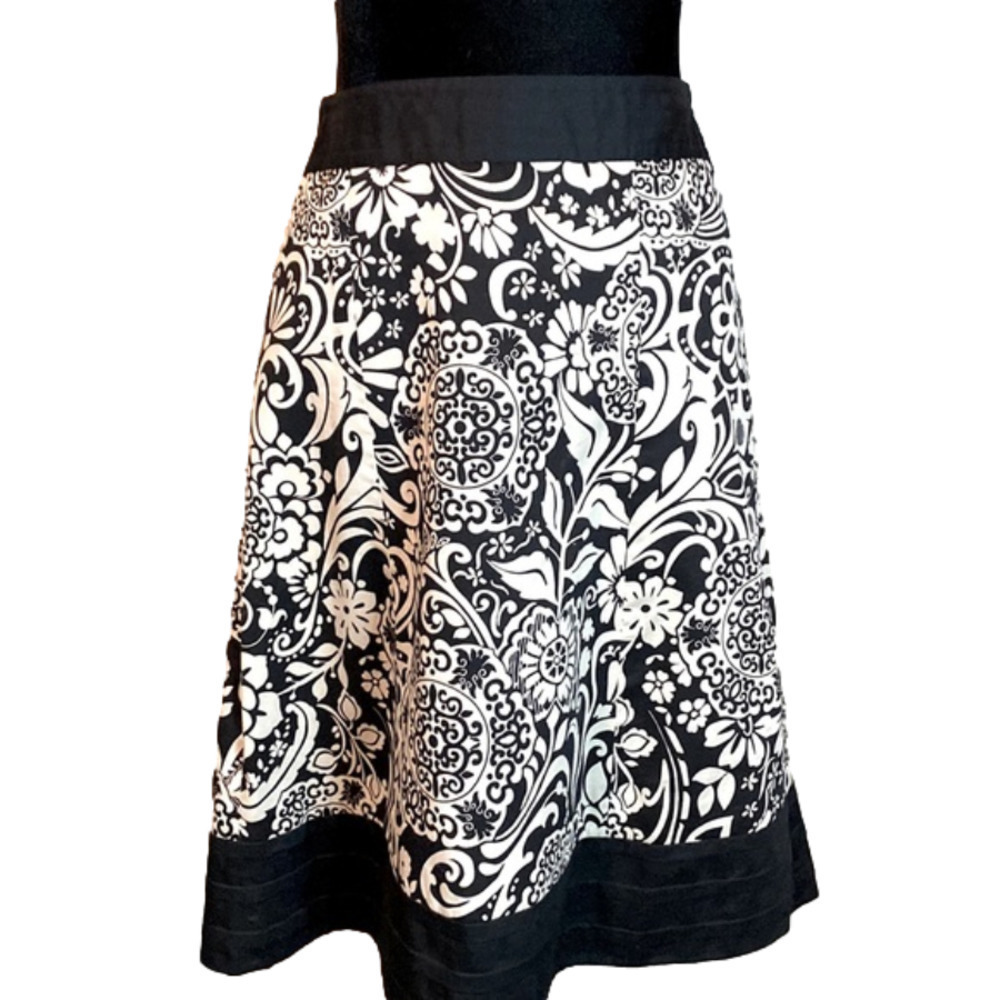 ANN Taylor paisley print midi skirt